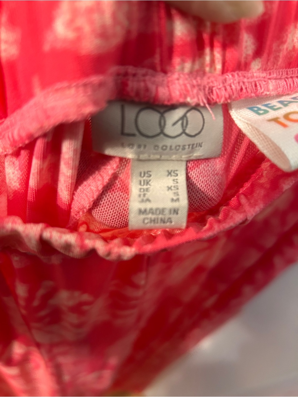 Beach to Street LOGO by Lori Goldstein Coral Tie-Dye Wide-Leg Pants Size XS - Picture 10 of 10